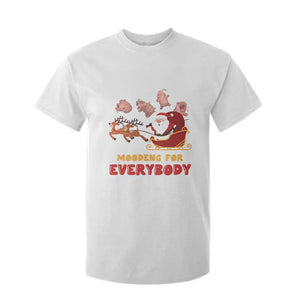 Funny Christmas Moo Deng For Everyone T Shirt For Kid Cute Baby Hippo Santa Reindeer TS09 White Print Your Wear