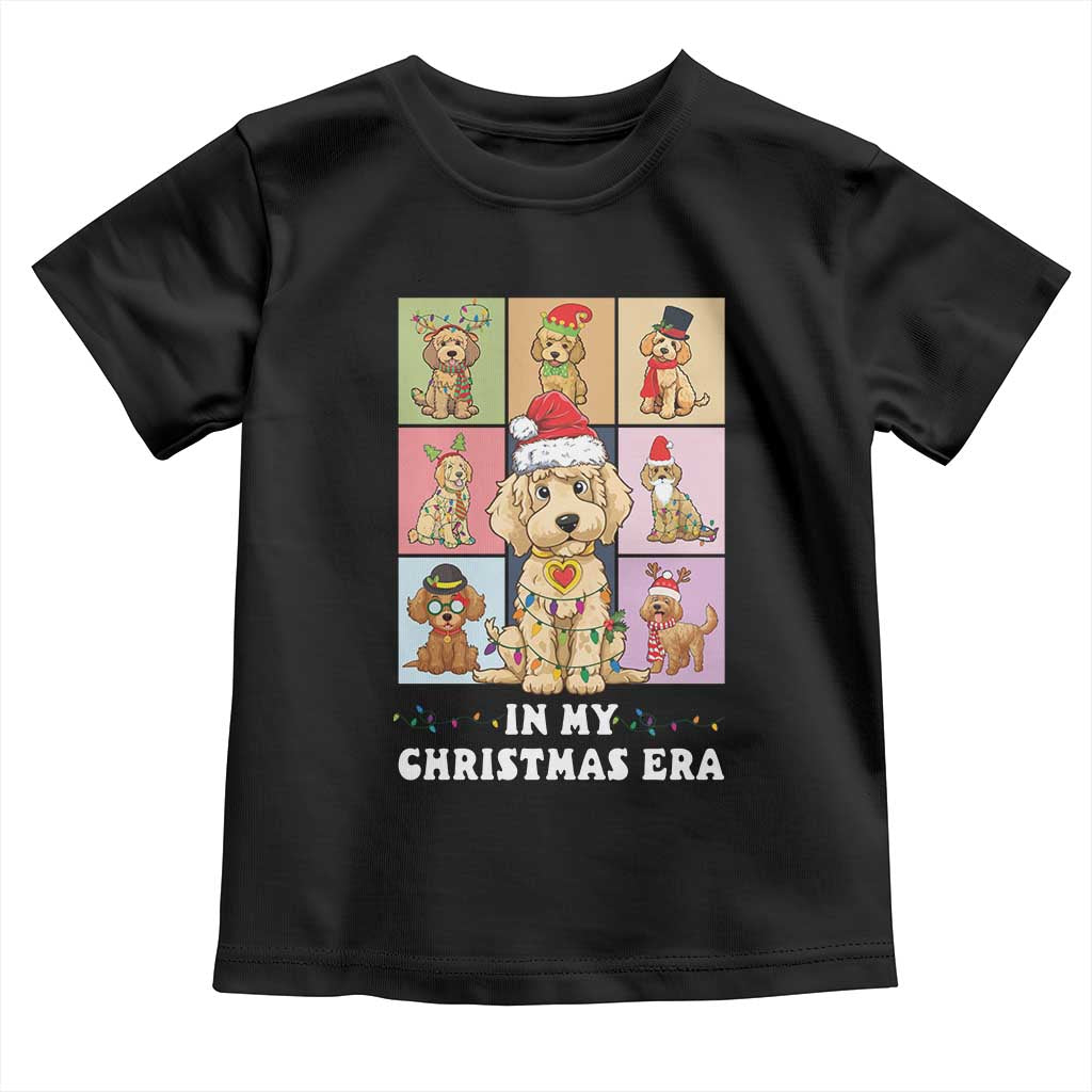 Funny Xmas Dog Baby Shirt Santa Golden Doodle In My Christmas Era TS09 Black Print Your Wear