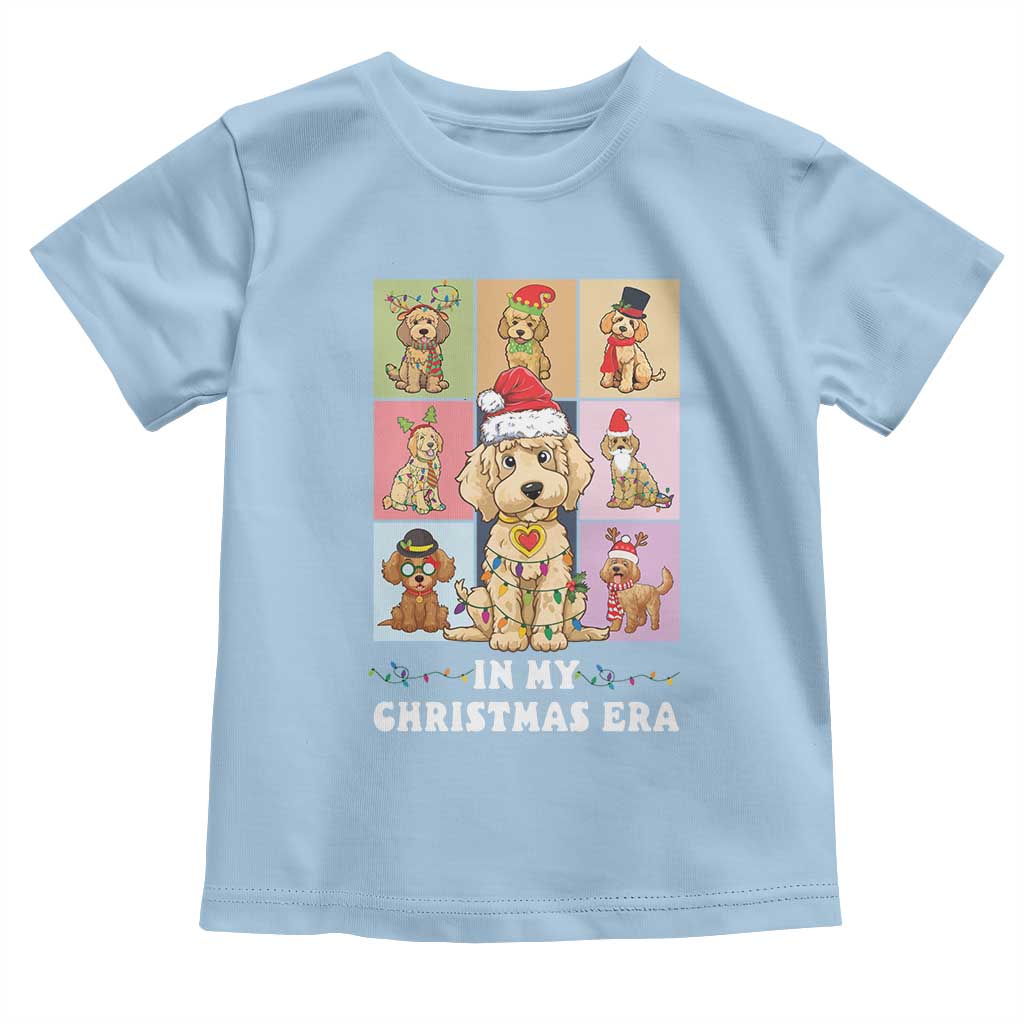 Funny Xmas Dog Baby Shirt Santa Golden Doodle In My Christmas Era TS09 Light Blue Print Your Wear