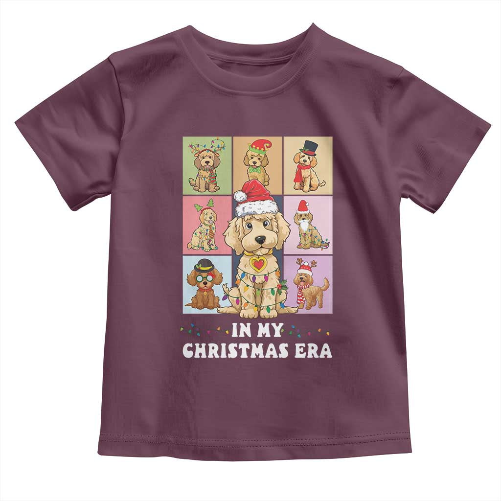 Funny Xmas Dog Baby Shirt Santa Golden Doodle In My Christmas Era TS09 Maroon Print Your Wear