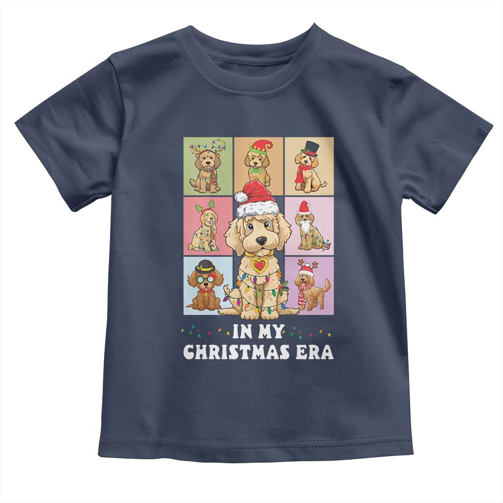 Funny Xmas Dog Baby Shirt Santa Golden Doodle In My Christmas Era TS09 Navy Print Your Wear