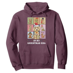 Funny Xmas Dog Hoodie Santa Golden Doodle In My Christmas Era TS09 Maroon Print Your Wear
