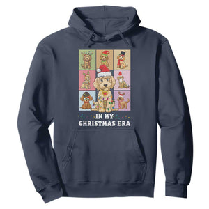 Funny Xmas Dog Hoodie Santa Golden Doodle In My Christmas Era TS09 Navy Print Your Wear