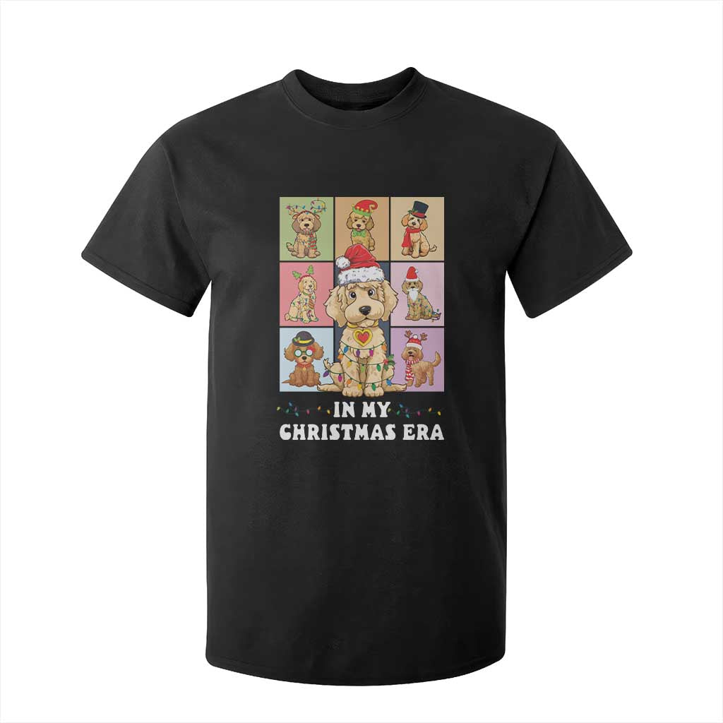 Funny Xmas Dog T Shirt For Kid Santa Golden Doodle In My Christmas Era TS09 Black Print Your Wear