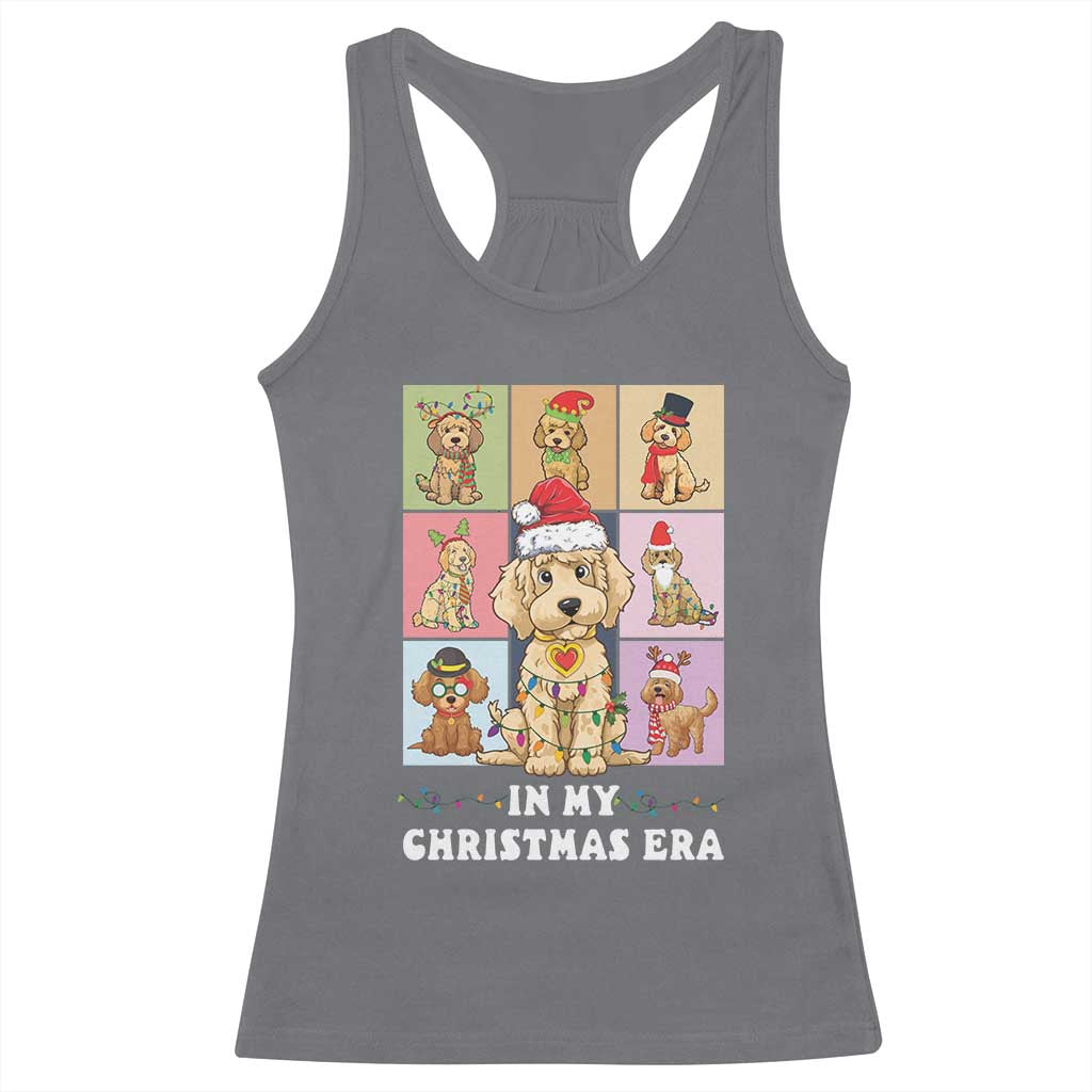 Funny Xmas Dog Racerback Tank Top Santa Golden Doodle In My Christmas Era TS09 Charcoal Print Your Wear