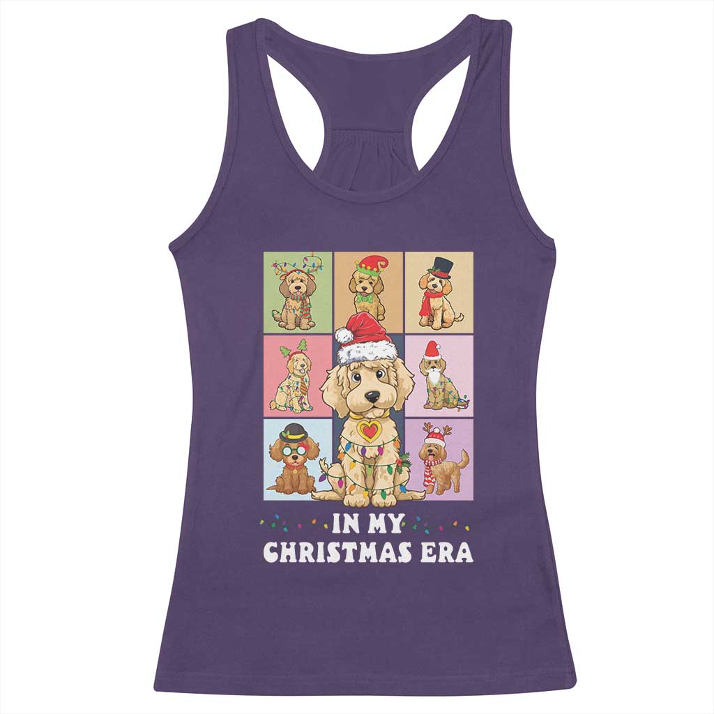 Funny Xmas Dog Racerback Tank Top Santa Golden Doodle In My Christmas Era TS09 Purple Print Your Wear