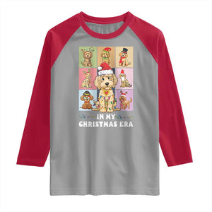 Funny Xmas Dog Raglan Shirt Santa Golden Doodle In My Christmas Era TS09 Sport Gray Red Print Your Wear
