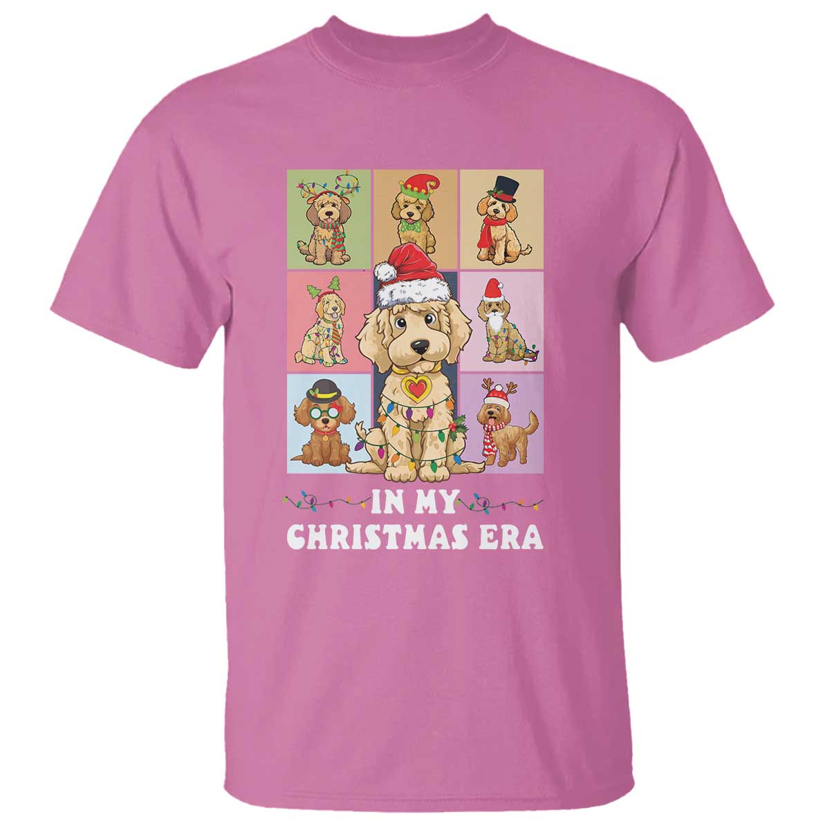 Funny Xmas Dog T Shirt Santa Golden Doodle In My Christmas Era TS09 Azalea Print Your Wear