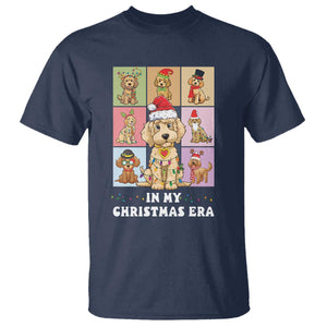 Funny Xmas Dog T Shirt Santa Golden Doodle In My Christmas Era TS09 Navy Print Your Wear