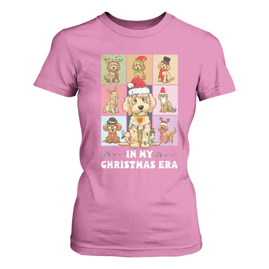 Funny Xmas Dog T Shirt For Women Santa Golden Doodle In My Christmas Era TS09 Azalea Print Your Wear