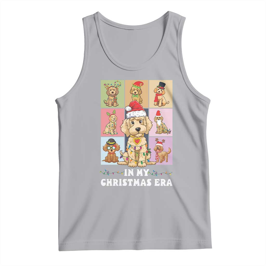 Funny Xmas Dog Tank Top Santa Golden Doodle In My Christmas Era TS09 Athletic Heather Print Your Wear