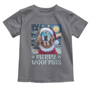 Funny Xmas Golden Retriever Baby Shirt Merry Woofmas Christmas Starry Night Dog Lover TS09 Charcoal Print Your Wear