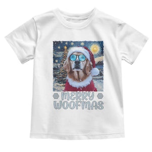 Funny Xmas Golden Retriever Baby Shirt Merry Woofmas Christmas Starry Night Dog Lover TS09 White Print Your Wear