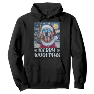 Funny Xmas Golden Retriever Hoodie Merry Woofmas Christmas Starry Night Dog Lover TS09 Black Print Your Wear