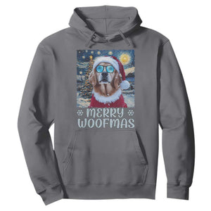 Funny Xmas Golden Retriever Hoodie Merry Woofmas Christmas Starry Night Dog Lover TS09 Charcoal Print Your Wear