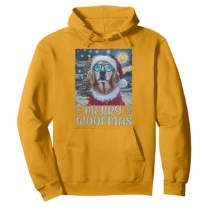 Funny Xmas Golden Retriever Hoodie Merry Woofmas Christmas Starry Night Dog Lover TS09 Gold Print Your Wear