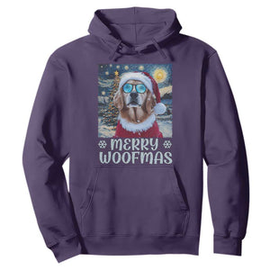 Funny Xmas Golden Retriever Hoodie Merry Woofmas Christmas Starry Night Dog Lover TS09 Purple Print Your Wear