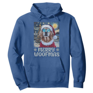 Funny Xmas Golden Retriever Hoodie Merry Woofmas Christmas Starry Night Dog Lover TS09 Royal Blue Print Your Wear