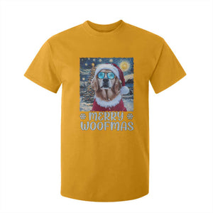 Funny Xmas Golden Retriever T Shirt For Kid Merry Woofmas Christmas Starry Night Dog Lover TS09 Gold Print Your Wear