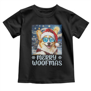 Funny Xmas Corgi Baby Shirt Merry Woofmas Christmas Starry Night Dog Lover TS09 Black Print Your Wear