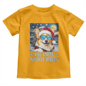Funny Xmas Corgi Baby Shirt Merry Woofmas Christmas Starry Night Dog Lover TS09 Gold Print Your Wear