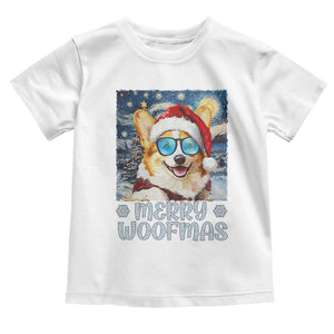 Funny Xmas Corgi Baby Shirt Merry Woofmas Christmas Starry Night Dog Lover TS09 White Print Your Wear