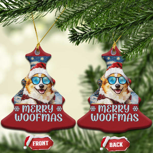 Funny Xmas Corgi Christmas Ornament Merry Woofmas Christmas Starry Night Dog Lover TS09 Christmas Tree Red Print Your Wear