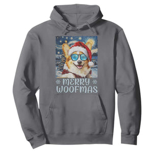 Funny Xmas Corgi Hoodie Merry Woofmas Christmas Starry Night Dog Lover TS09 Charcoal Print Your Wear