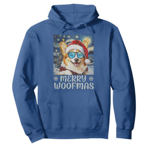 Funny Xmas Corgi Hoodie Merry Woofmas Christmas Starry Night Dog Lover TS09 Royal Blue Print Your Wear