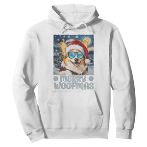Funny Xmas Corgi Hoodie Merry Woofmas Christmas Starry Night Dog Lover TS09 White Print Your Wear