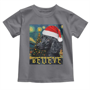 Funny Xmas Poodle Baby Shirt Believe Christmas Starry Night Dog Lover TS09 Charcoal Print Your Wear