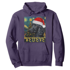 Funny Xmas Poodle Hoodie Believe Christmas Starry Night Dog Lover TS09 Purple Print Your Wear