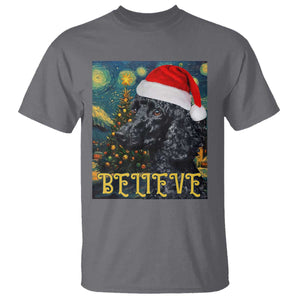 Funny Xmas Poodle T Shirt Believe Christmas Starry Night Dog Lover TS09 Charcoal Print Your Wear