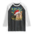 Funny Xmas Yorkshire Raglan Shirt Believe Christmas Starry Night Dog Lover TS09 Black White Print Your Wear