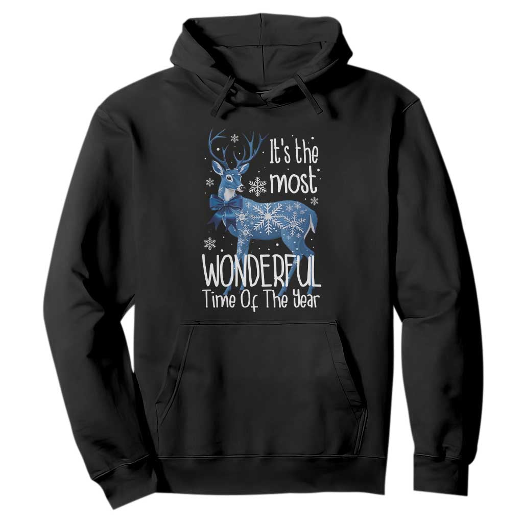 Chrismtas Reindeer Coquette Hoodie It's The Most Wonderful Time Of The Year TS09 Black Print Your Wear
