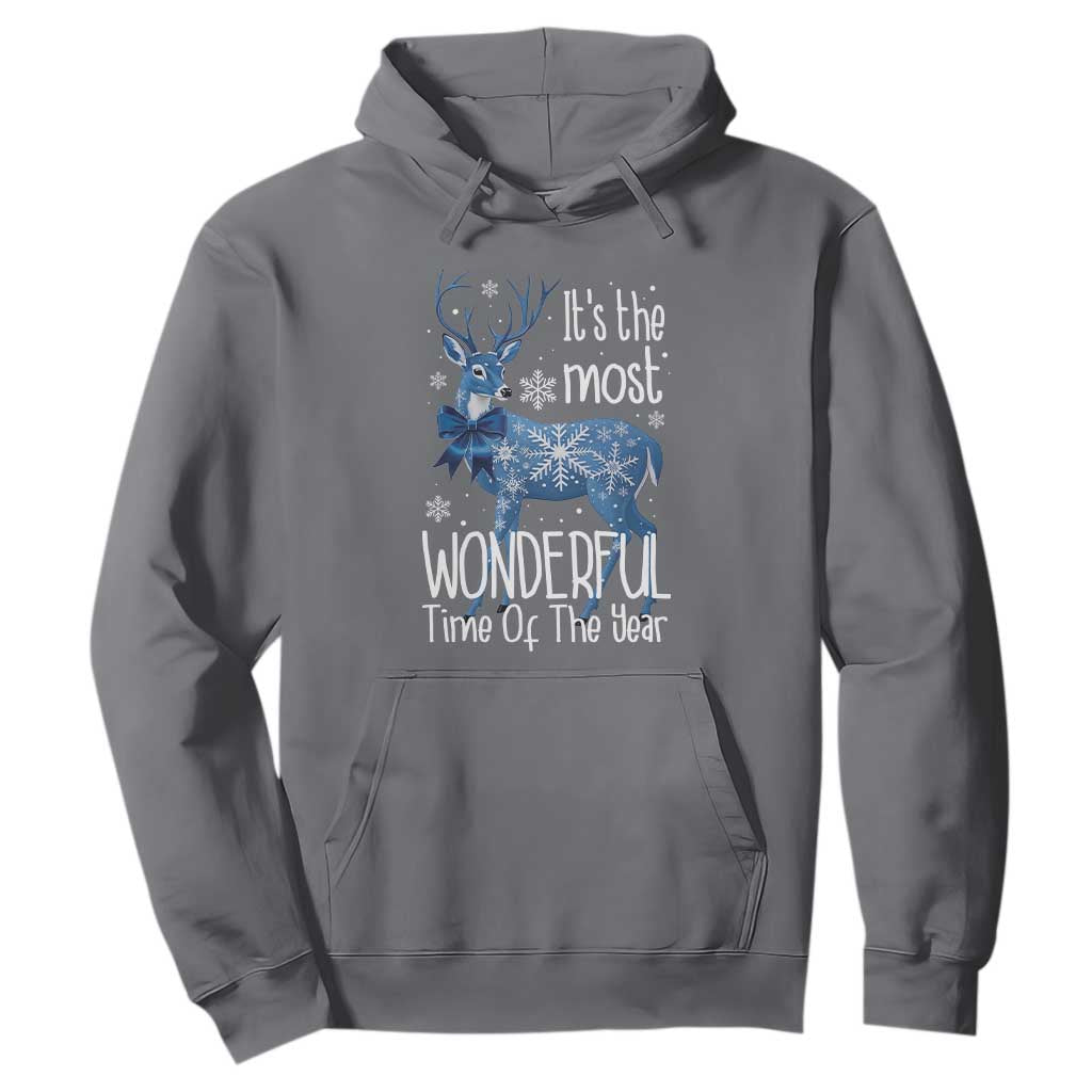 Chrismtas Reindeer Coquette Hoodie It's The Most Wonderful Time Of The Year TS09 Charcoal Print Your Wear