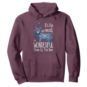 Chrismtas Reindeer Coquette Hoodie It's The Most Wonderful Time Of The Year TS09 Maroon Print Your Wear