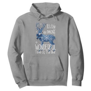 Chrismtas Reindeer Coquette Hoodie It's The Most Wonderful Time Of The Year TS09 Sport Gray Print Your Wear