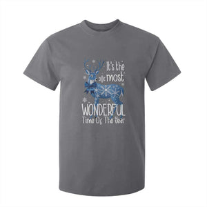 Chrismtas Reindeer Coquette T Shirt For Kid It's The Most Wonderful Time Of The Year TS09 Charcoal Print Your Wear