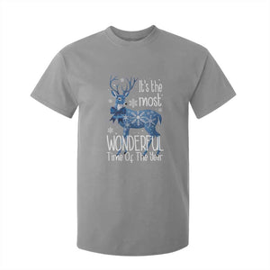 Chrismtas Reindeer Coquette T Shirt For Kid It's The Most Wonderful Time Of The Year TS09 Sport Gray Print Your Wear