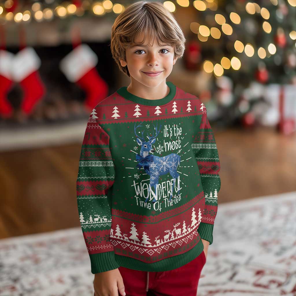 Xmas Reindeer Coquette Ugly Christmas Sweater It's The Most Wonderful Time Of The Year TS09 Christmas Print Your Wear
