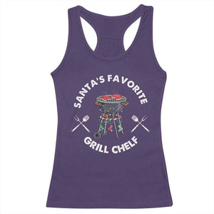 Funny Xmas Grilling Racerback Tank Top Christmas TS09 Purple Print Your Wear