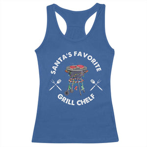 Funny Xmas Grilling Racerback Tank Top Christmas TS09 Royal Blue Print Your Wear