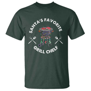 Funny Xmas Grilling T Shirt Christmas TS09 Dark Forest Green Print Your Wear