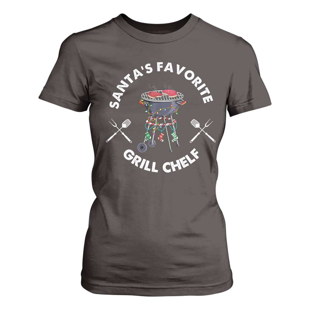 Funny Xmas Grilling T Shirt For Women Christmas TS09 Dark Chocolate Print Your Wear