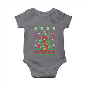 Funny Xmas Grilling Baby Onesie Merry Grill Mas Santa Grilling BBQ Smoking Meat TS09 Charcoal Print Your Wear