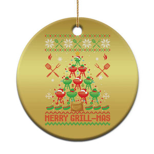 Funny Xmas Grilling Christmas Ornament Merry Grill Mas Santa Grilling BBQ Smoking Meat TS09 Print Your Wear