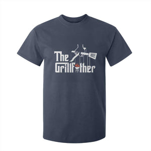 Funny Grill Dad T Shirt For Kid The Grillfather BBQ Party Grilling TS09 Navy Print Your Wear