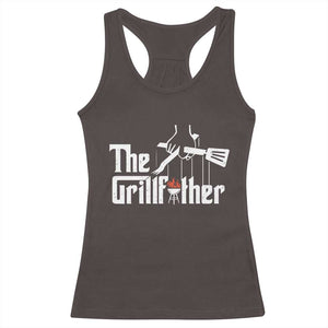 Funny Grill Dad Racerback Tank Top The Grillfather BBQ Party Grilling TS09 Dark Chocolate Print Your Wear