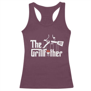 Funny Grill Dad Racerback Tank Top The Grillfather BBQ Party Grilling TS09 Maroon Print Your Wear